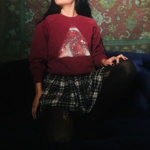 We Are Hairy People hand painted galaxy jumper